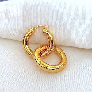 Large hoop earrings